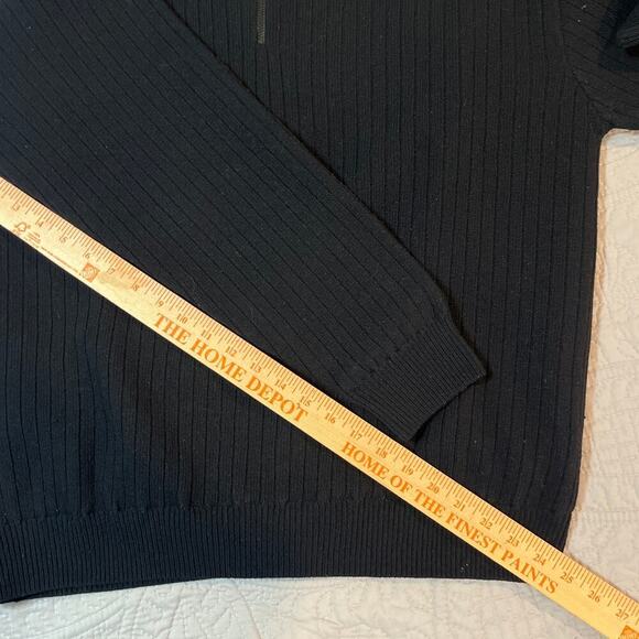 ProQuip Lambswool Lined 1/4 Zip Golf Sweater Large Windproof Ribbed Outdoor - Picture 8 of 8